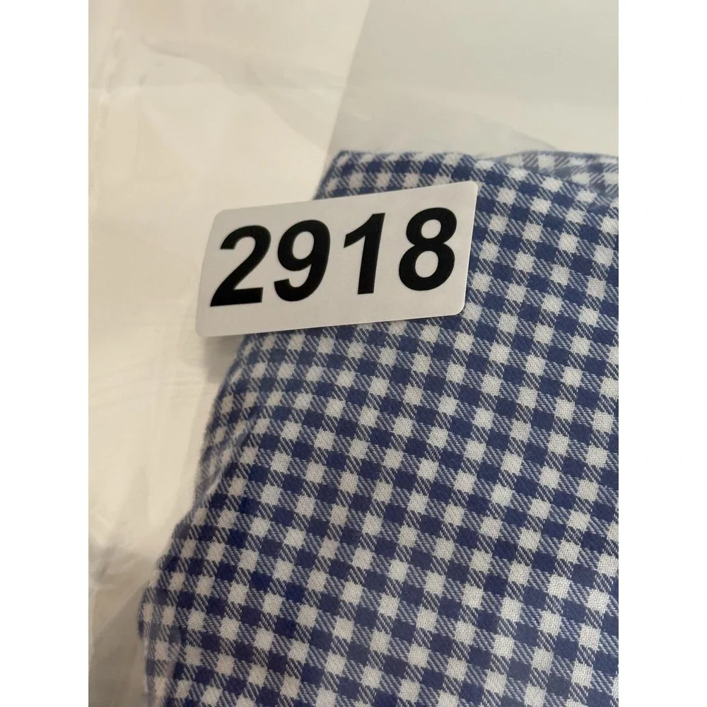 Ralph Lauren Shirt Boys L 14-16 Blue Gingham Long Sleeve Button Down Cotton